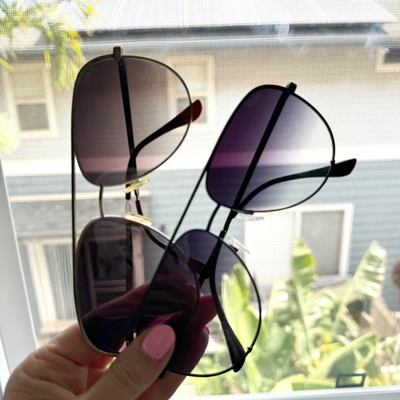 Quay Sunglasses - Aviator 2 pairs LIKE NEW - Picture 8 of 9
